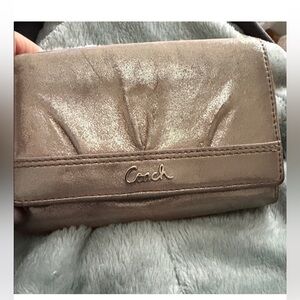 Coach Soho Champagne Gold Trifold Wallet